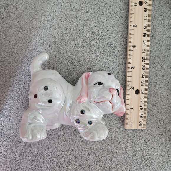 Kitsch Vintage Porcelain Dalmatian Puppy Figurine with Pink Nose - Picture 7 of 7